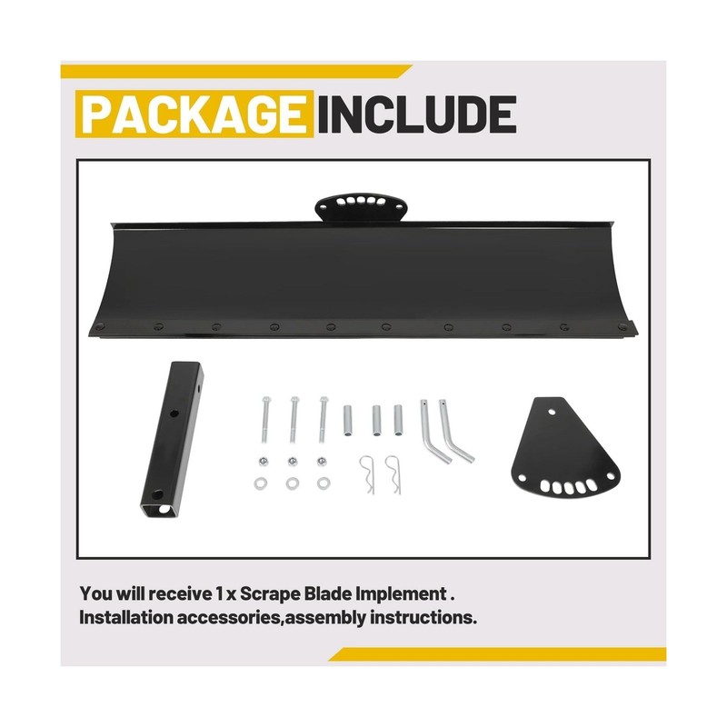 Scrape Blade Implement 3-Point 48" 2 Inch Receiver for ATV UTV Tractor Adjust... gallery