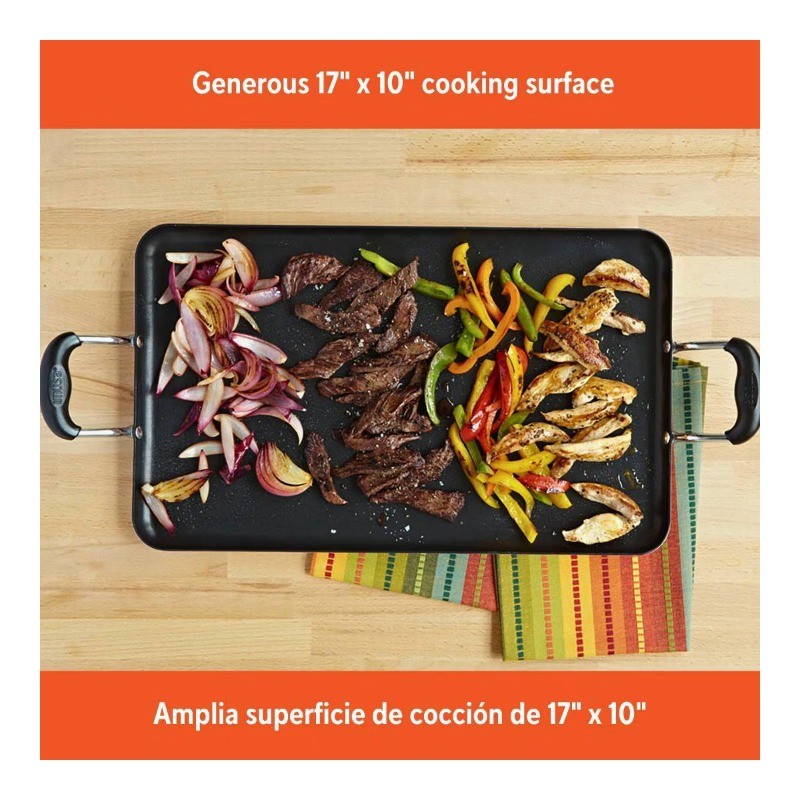 Ceramic Double Burner Griddle Black: Stovetop Griddle, Aluminum gallery