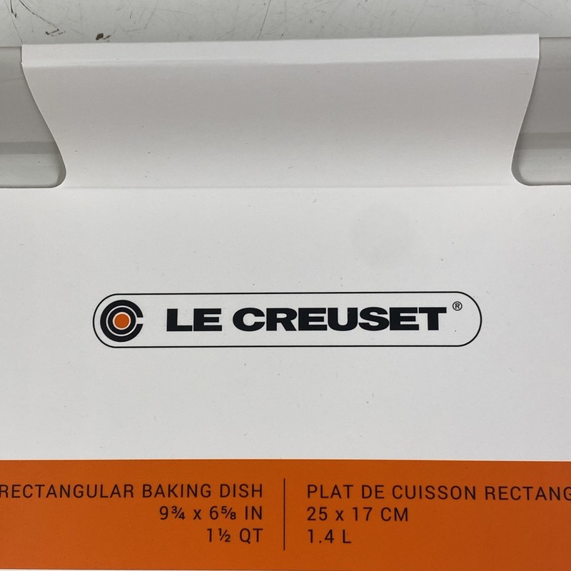 LE CREUSET Rectangular Baking Dish 9 3/4 X 6 5/8 In. 1.5 1 1/2 Qt WHITE gallery