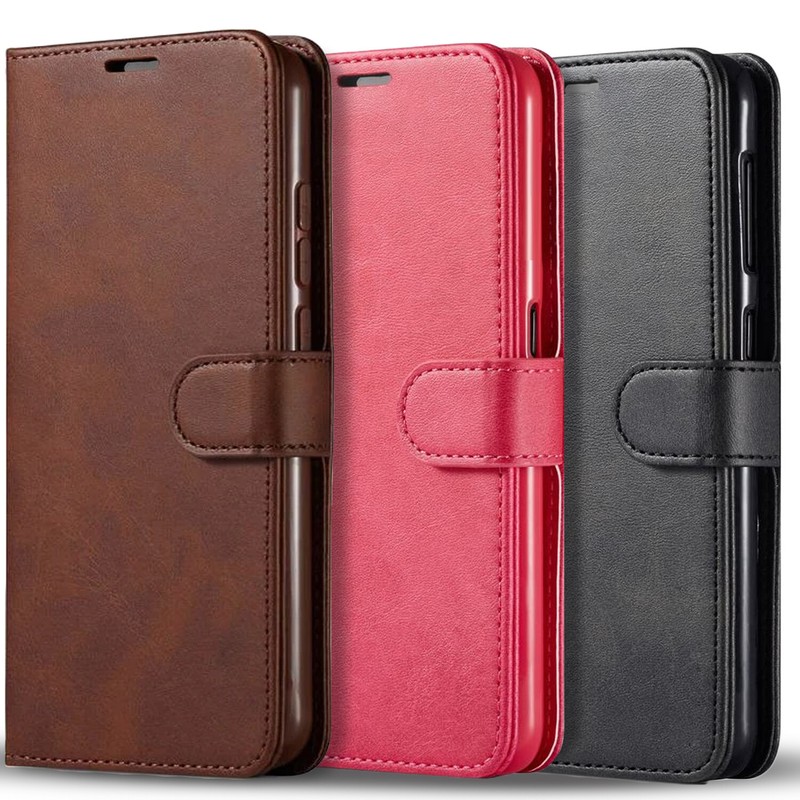 For Samsung Galaxy A14 5G Case, Wallet Pouch Cover + Tempered Glass Protector