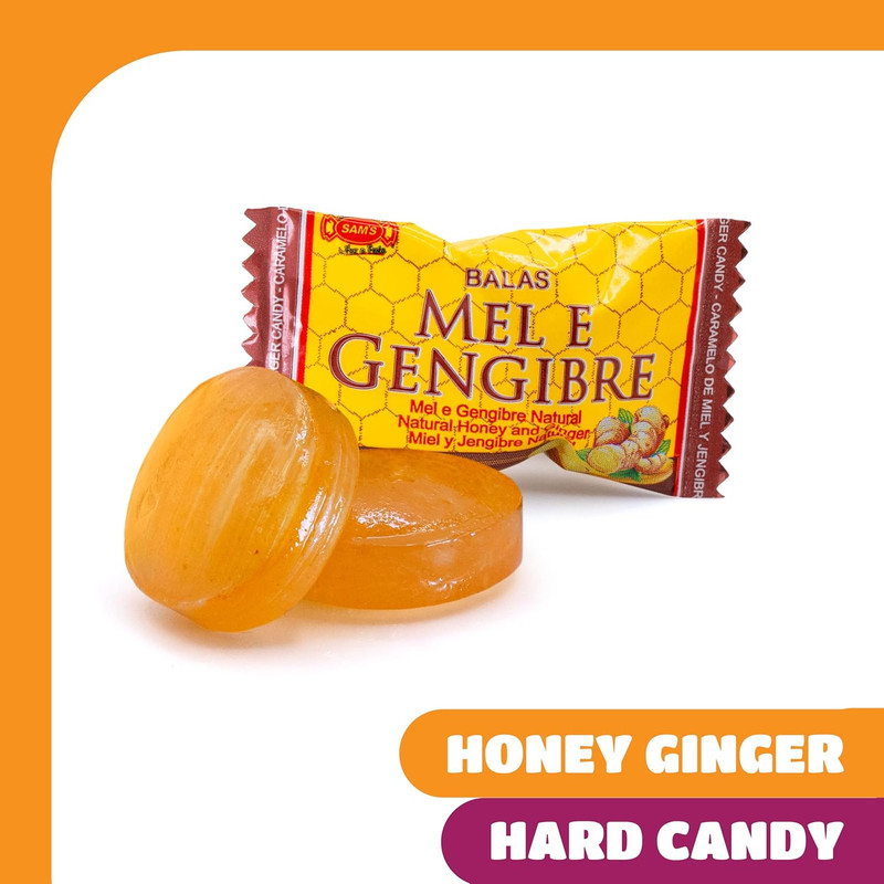 Honey Ginger Hard Candy - 2 Pound Bulk Pack (About 200 Count) - Individually gallery