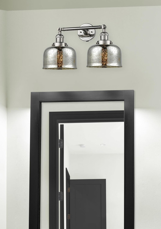 Brushed Satin Nickel 2-Light Vertical Bath Vanity Light - 208L-SN-G78 gallery