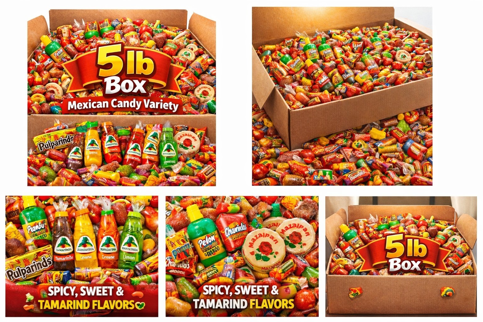 Heavy 5 lb Mexican Candy Mix Bulk Box – Assorted Dulces – Free Shipping gallery