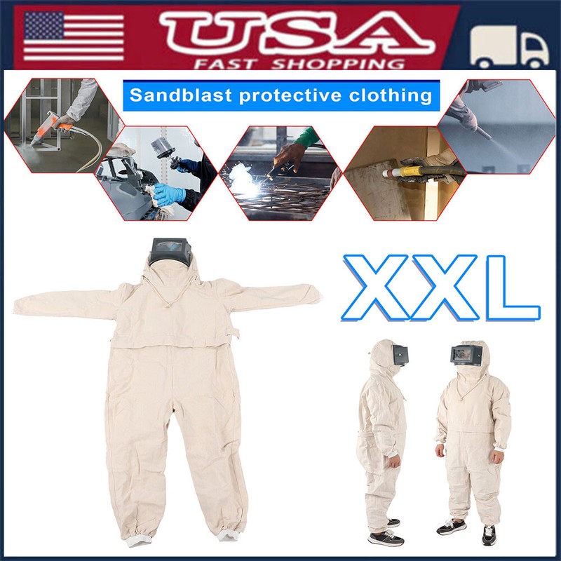 Full Protective Overalls Dustproof Breathable Sand Blasting Suit With Transp Hot gallery
