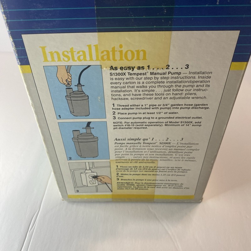 Flotec Tempest Submersible Utility Pump FP0S1300X 24.5 GPM 1/6 HP (3/16") New gallery