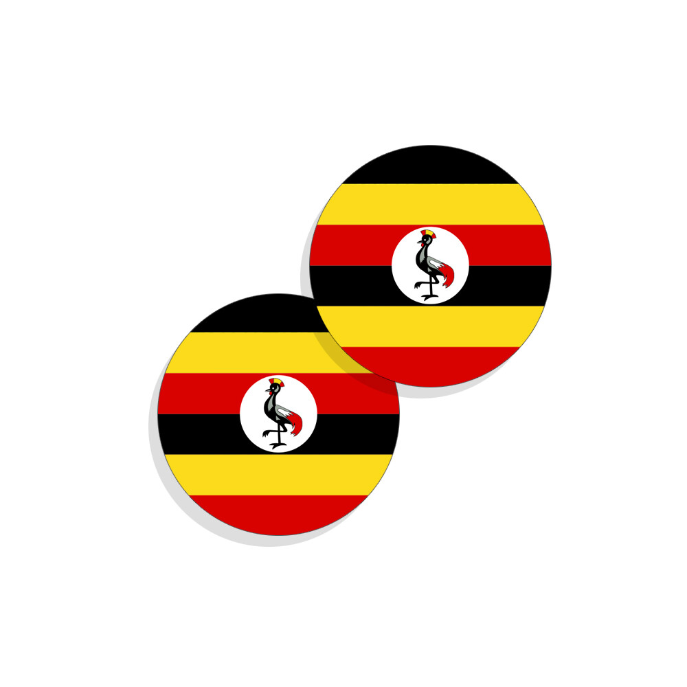 Uganda Flag Stickers Flag Decals Round Indoor Outdoor Circles 4 pack Tuvalu gallery