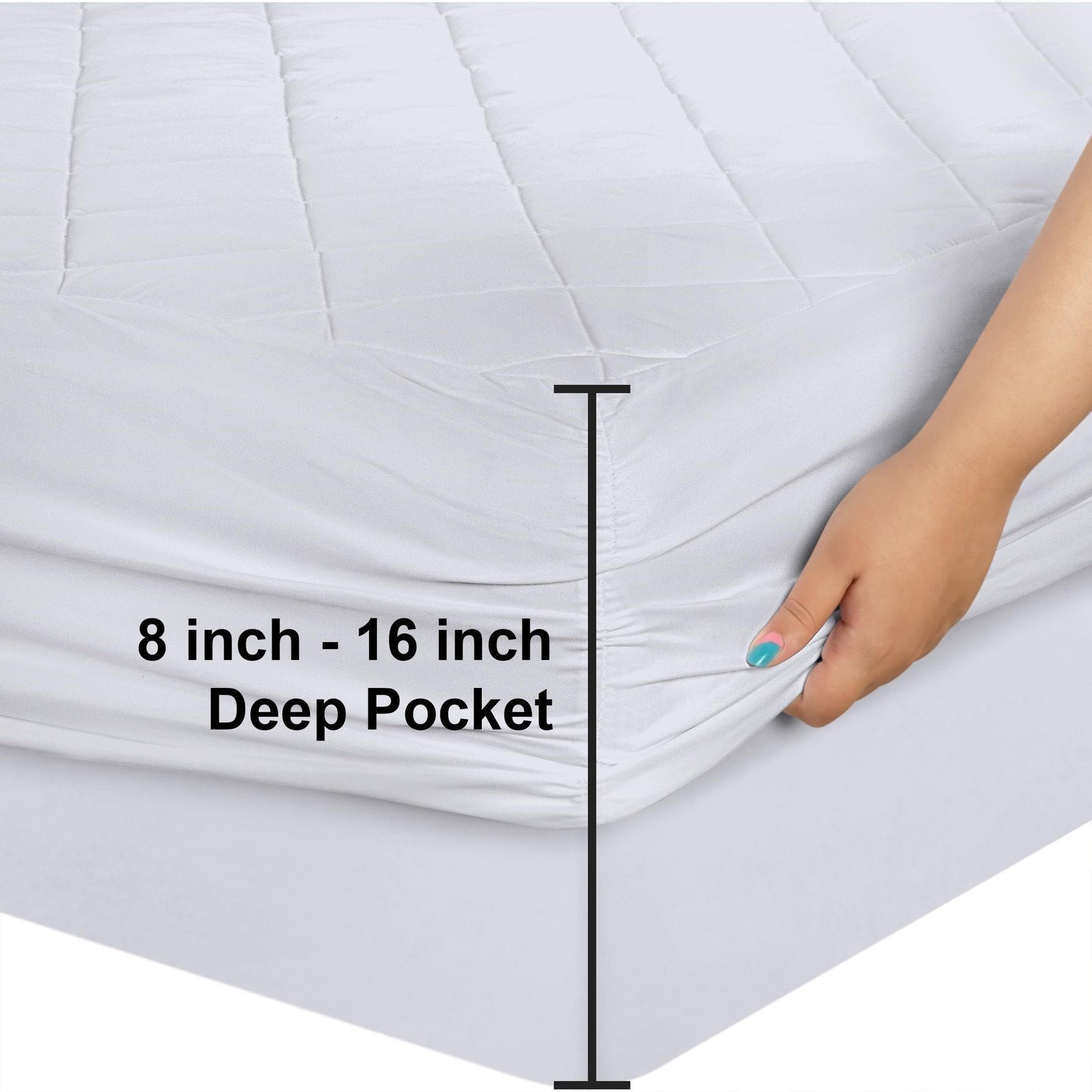Utopia Bedding Quilted Fitted Mattress Pad, Twin XL Size, Elastic Fitted... gallery