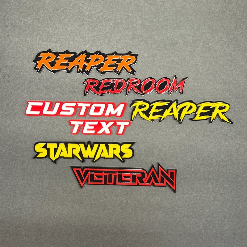 Personalized Car Emblem Badge – Custom Text, Multi-Color Acrylic gallery