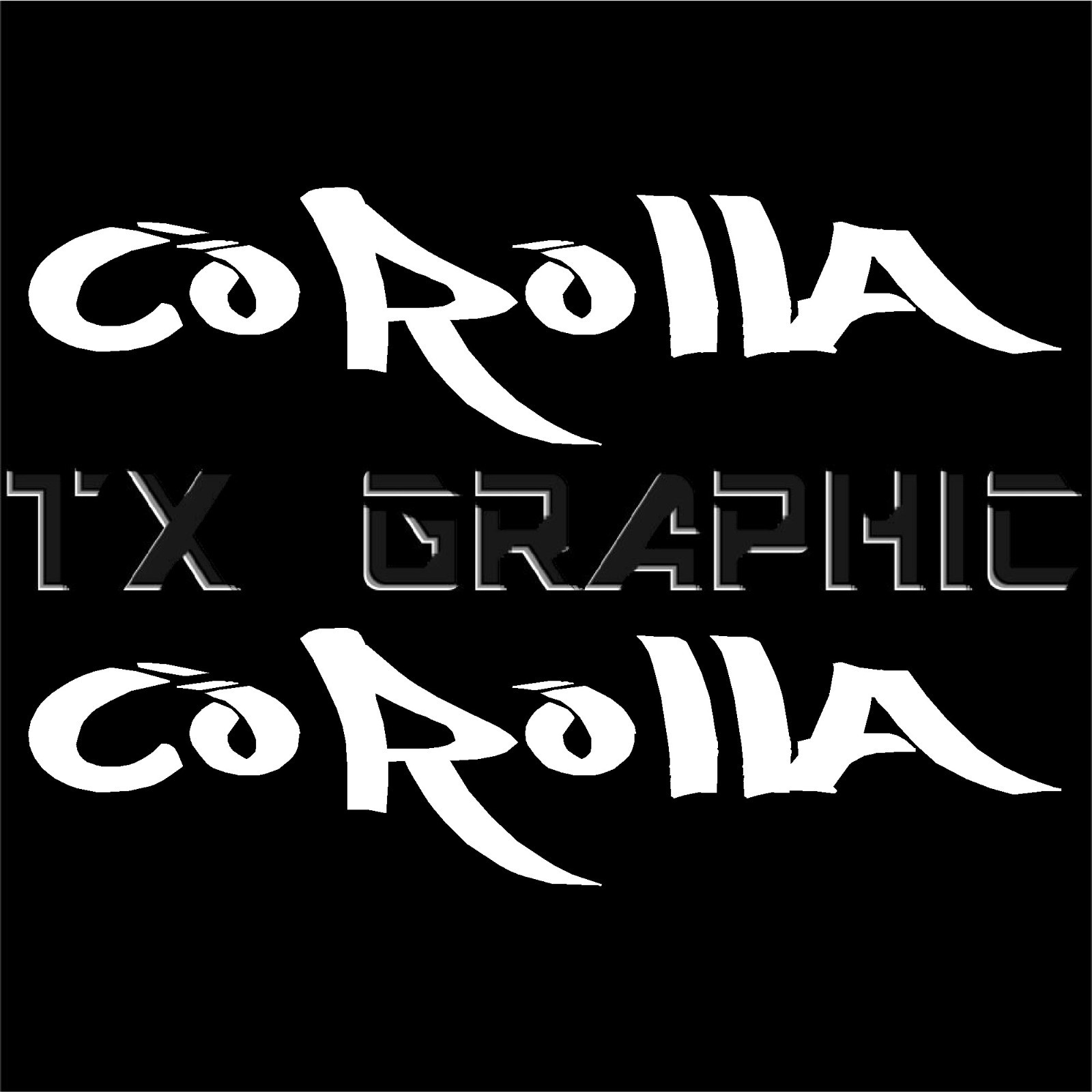 1 SET OF 2, COROLLA GRAFFITI DECAL STICKER JDM gallery