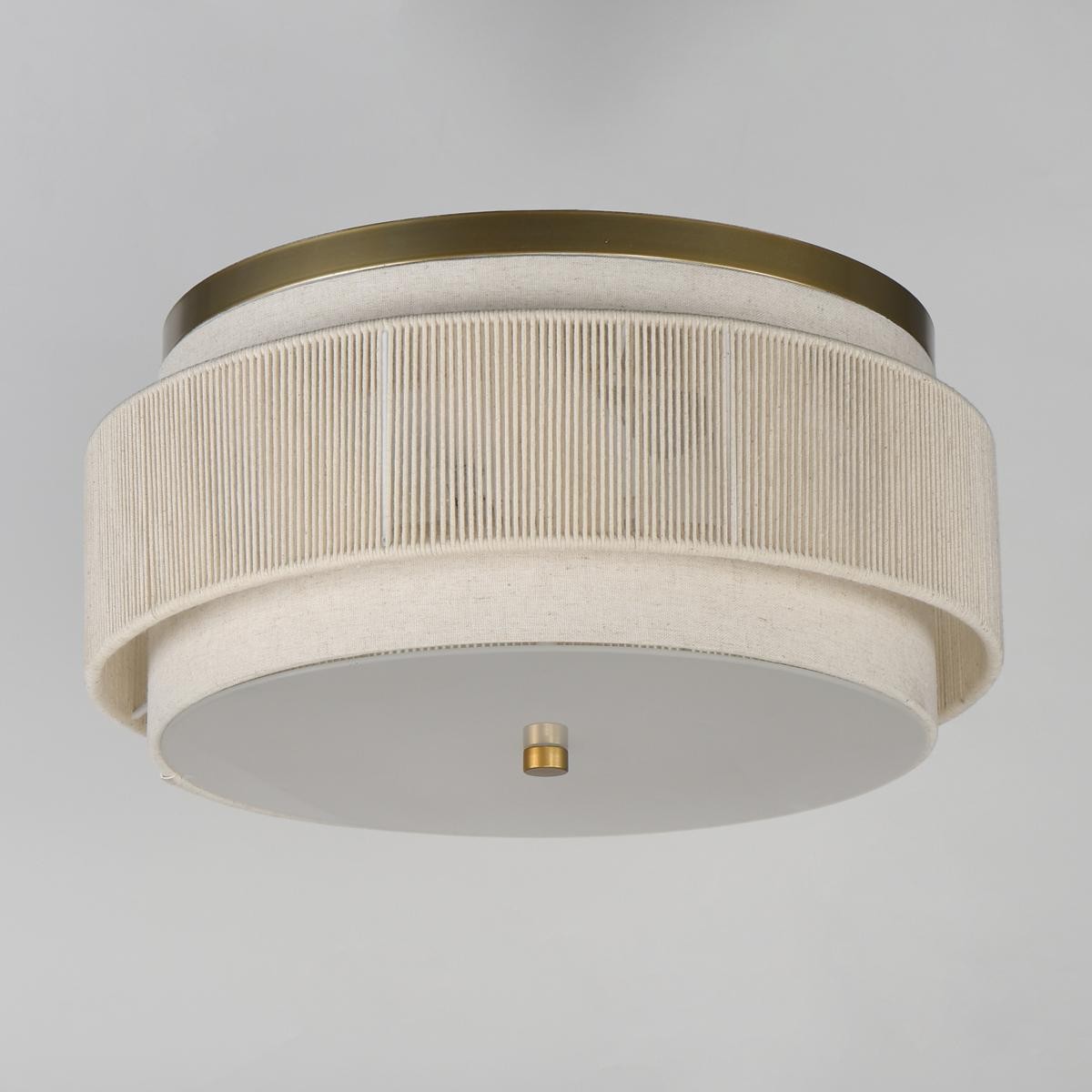Maxim Lighting 12810OFNAB Seacliff Flush Mount Natural Aged Brass gallery