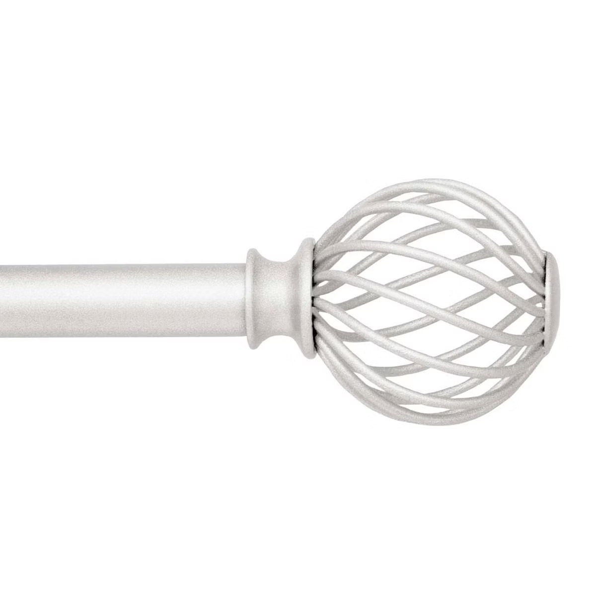 Kenney Fast Fit Swindell 5/8" Easy Install Curtain Rod 36 to 66 in Brushed Nicke gallery