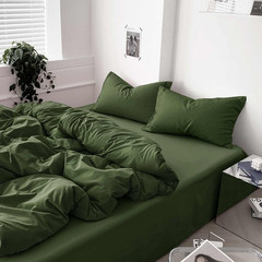 Dark Olive Green Queen Comforter Set – 3 Piece Aesthetic Modern Bedding Set – Al