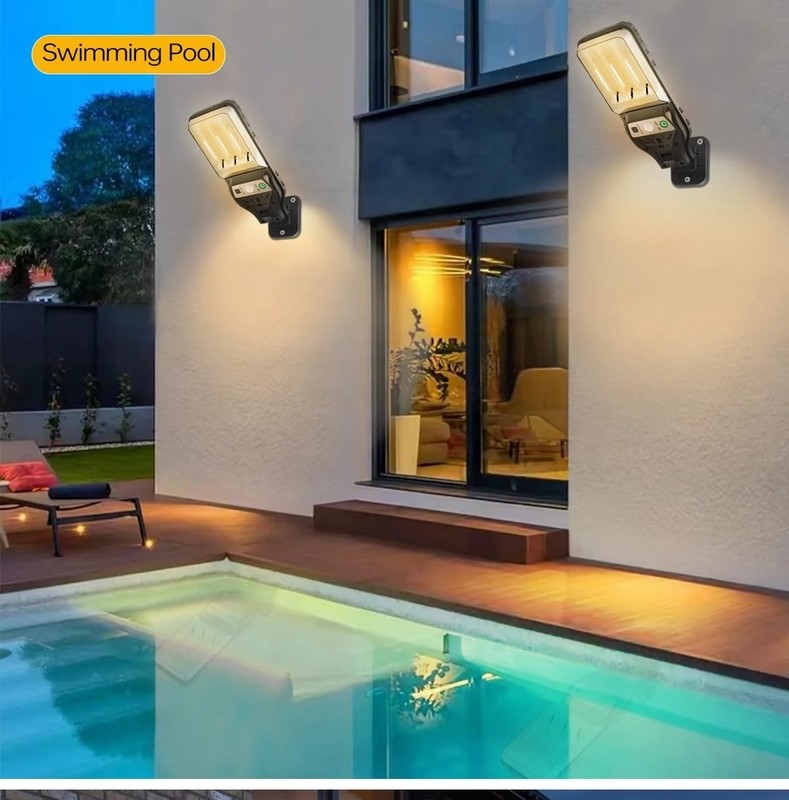 3PCS Outdoor Solar Wall Light LED Motion Sensor Bright Flood Street Lamp 3 Modes gallery