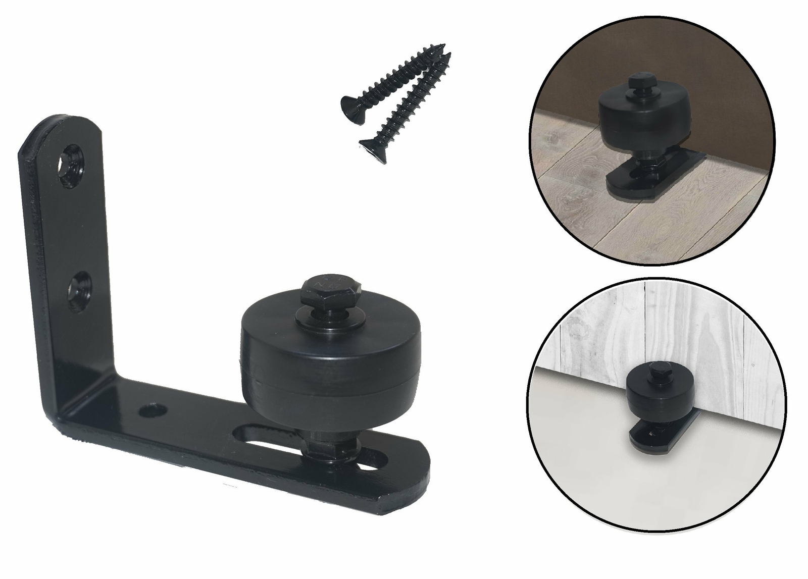 Barn Door Guide Stay Roller: Adjustable Bottom Wall Mount for Smooth Sliding gallery