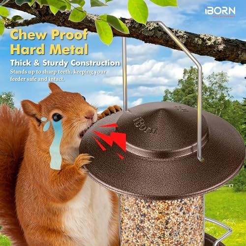 Bird Feeder Squirrel Proof Metal Squirrel Chew Proof Bird Feeders for Outdoors gallery