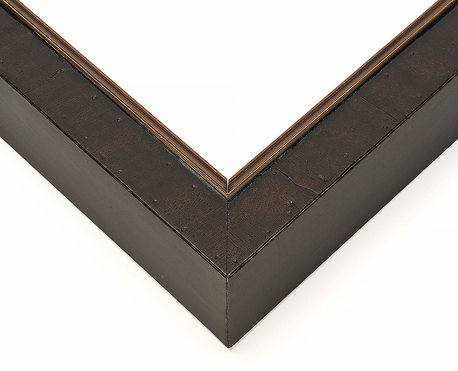 15x10 Rustic Brown with Gold Real Wood Picture Frame Width 1.25 inches | Interio gallery