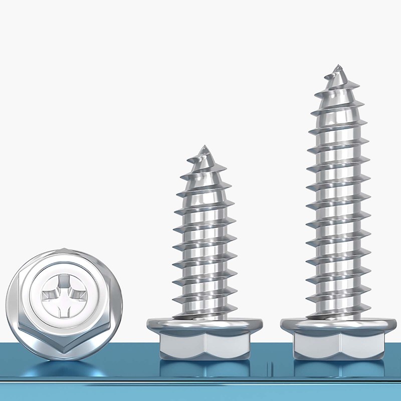 Flanged Self Tapping Screws Stainless Steel Hexagon Hex Head Tappers M3 M4 - M10 gallery