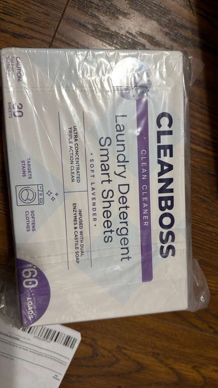 NIB 2~PACK CleanBoss Laundry Detergent Smart Sheets - 60 Sheets (120 loads) NEW! gallery