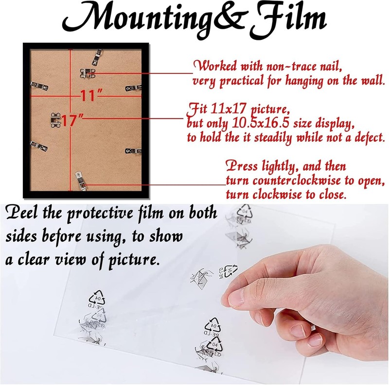 Versatile 11x17 Matte Black Frame for Portrait or Landscape Photo Displays gallery