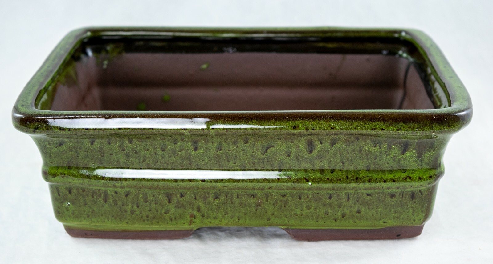 Rectangular Bonsai, Cactus & Succulent Pot 10"x 8"x 3.25" + Mesh - Moss Green gallery