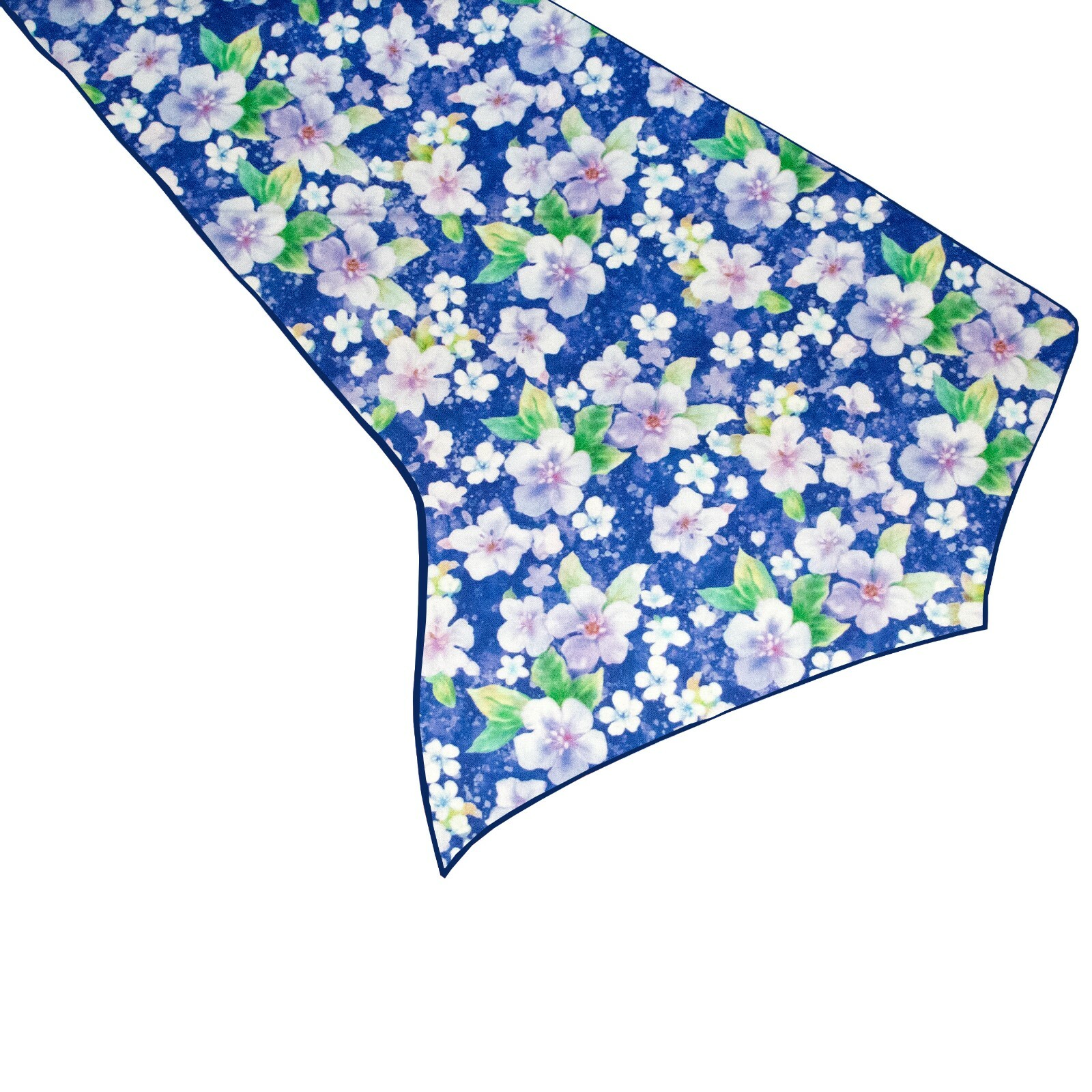 Cotton Floral Blue Table Runner Party Room Event Table Decor gallery
