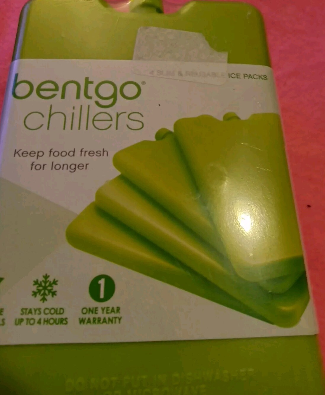 Bentgo Chillers Slim & Reusable Ice Packs BPA Free Stays Cold Up To 4 Hours 4ct gallery