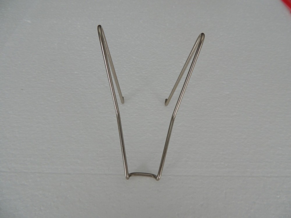 Easel Display Stand Small Size SILVER Color Metal FRONT TO BACK 4 INCH 2" HEIGHT