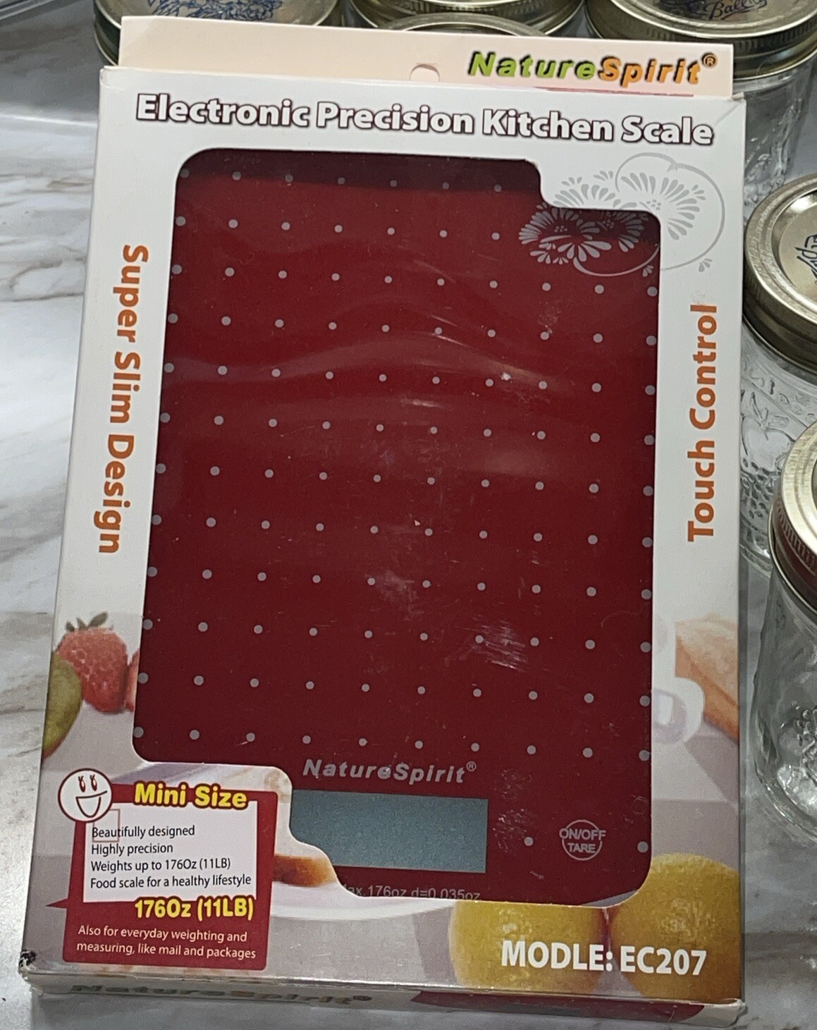 Kitchen Scale Naturespirit Digital 1g to 11 pounds glass Red NIB gallery