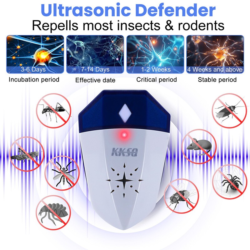 4 Pack Ultrasonic Plug In Pest Repeller Deter Mouse/Mice/Rat/Insect Repellent US gallery