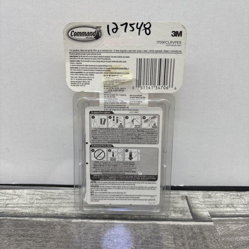 3M Command Clear Medium Hooks, Holds 2 lb, Pack Of 6 Hooks And 12 Strips {54} gallery