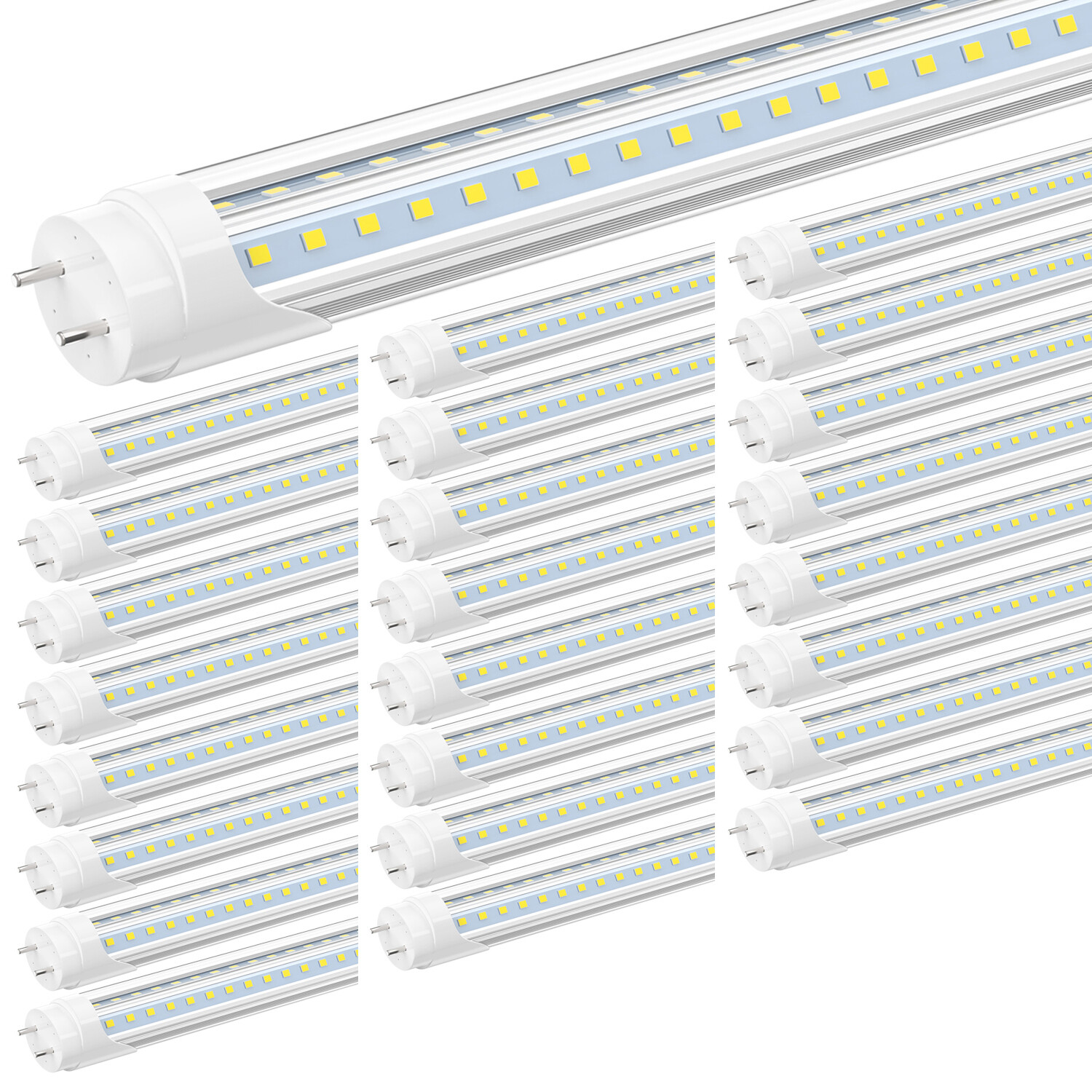 25 Pack T8 4FT LED Tube Light Bulbs 28W G13 Bi-Pin V shape 6500K LED Shop Light gallery
