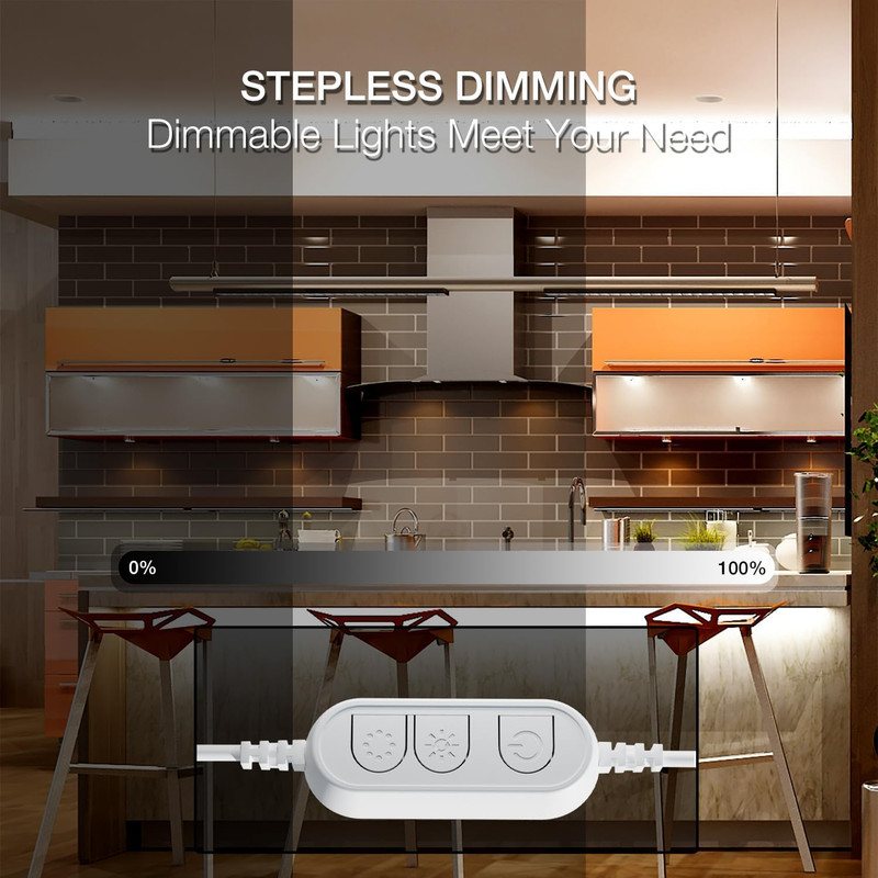 20ft Dimmable White LED Strip Light 6500K Daylight Under Cabinet Kitchen 12V gallery