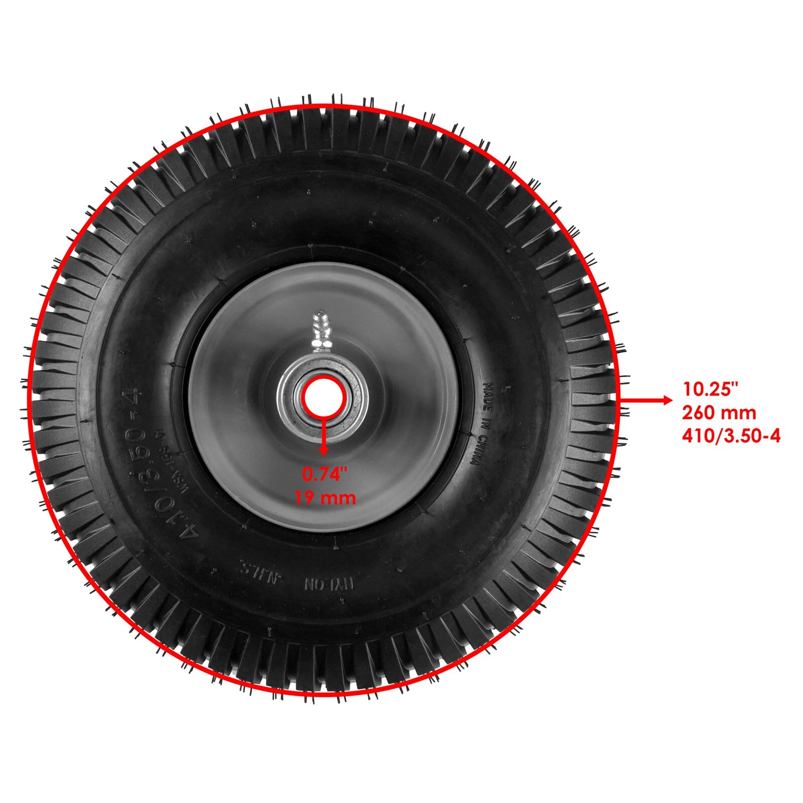 Front Wheel Rim & Tire for Snapper Rear Engine Riding Mower 4.10/3.50 - 4 gallery