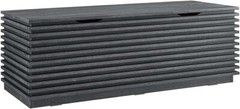Modway Render 47″ Wood Grain Storage Bench in Charcoal