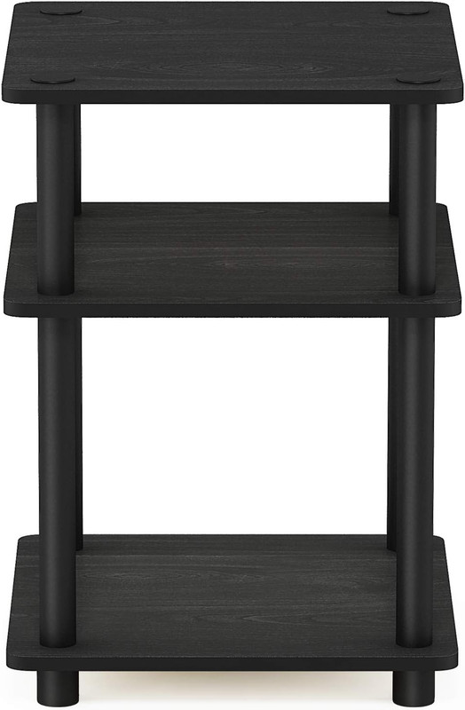 Modern 3-Tier Side Table with Open Shelves for Living Room and Bedroom, Blackwoo gallery