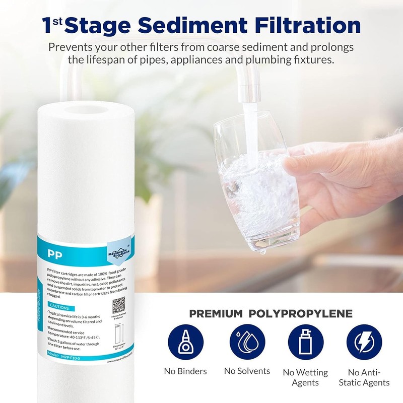 3 Stage Pre filter Replacement Cartridges Water Filter 6-Month Set For RO System gallery