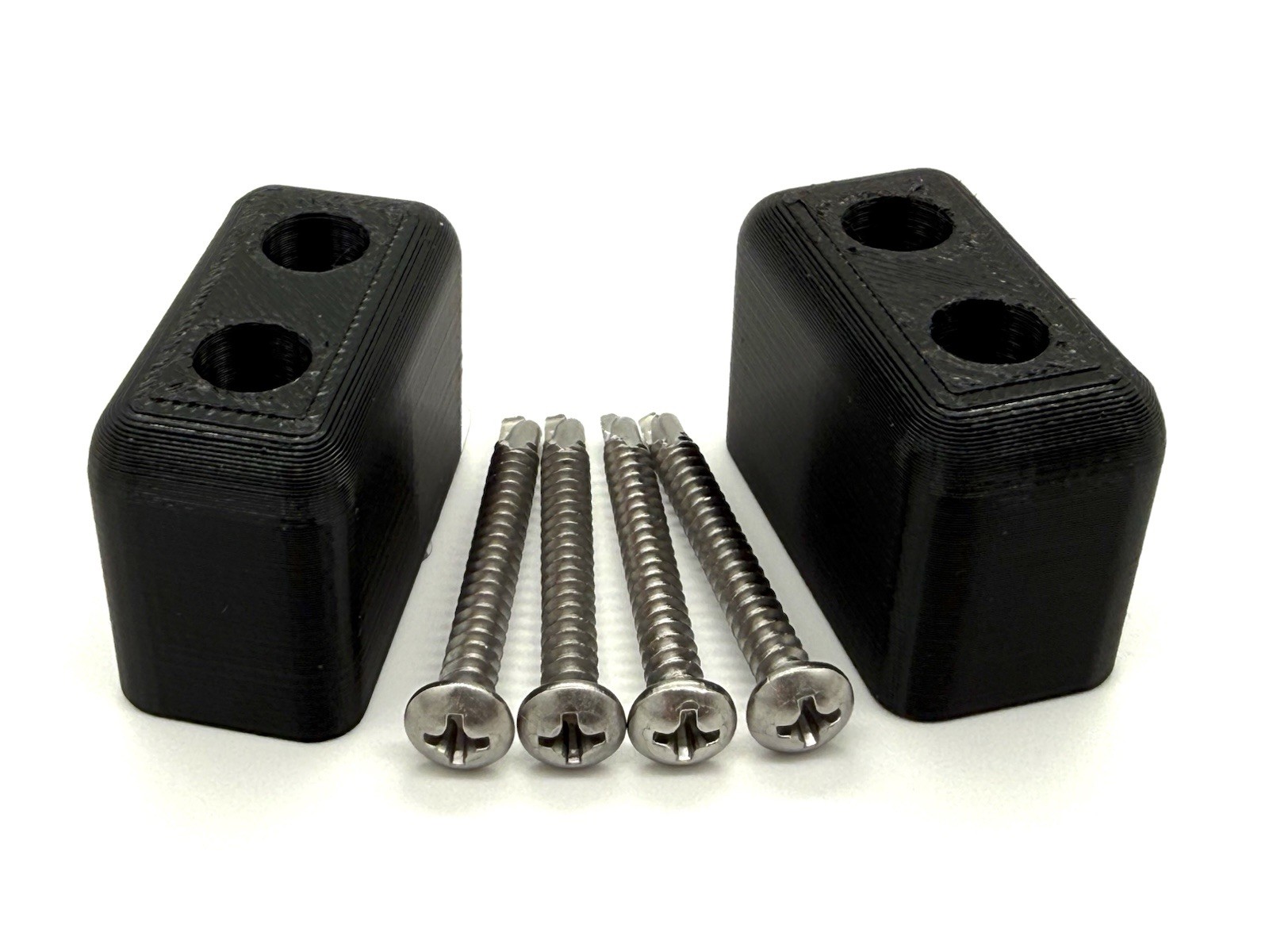 (2 Pcs) Sliding Door Polyurethane Bumpers, Fits Pella and more/ Stainless Screws gallery