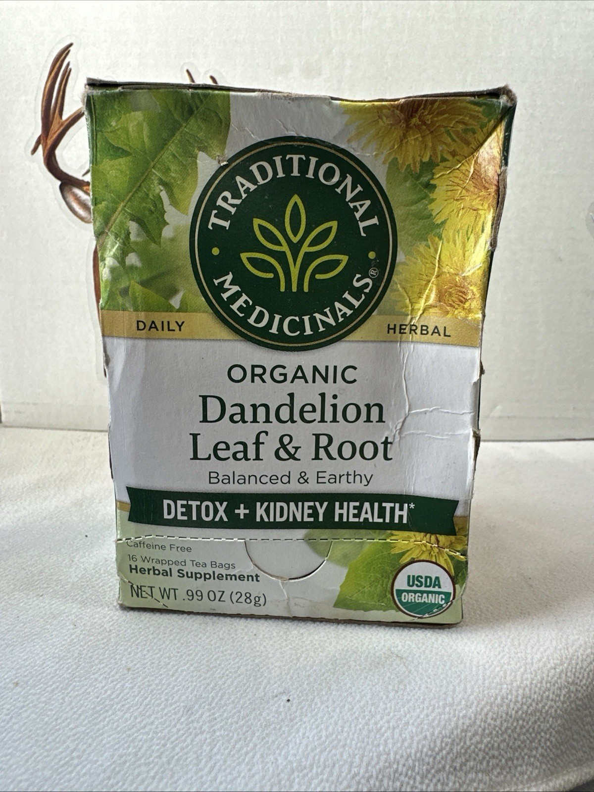 Organic Dandelion Leaf And Root Tea Caffeine Free 16 Ba Exp.11/27 FREE SHIPPING gallery