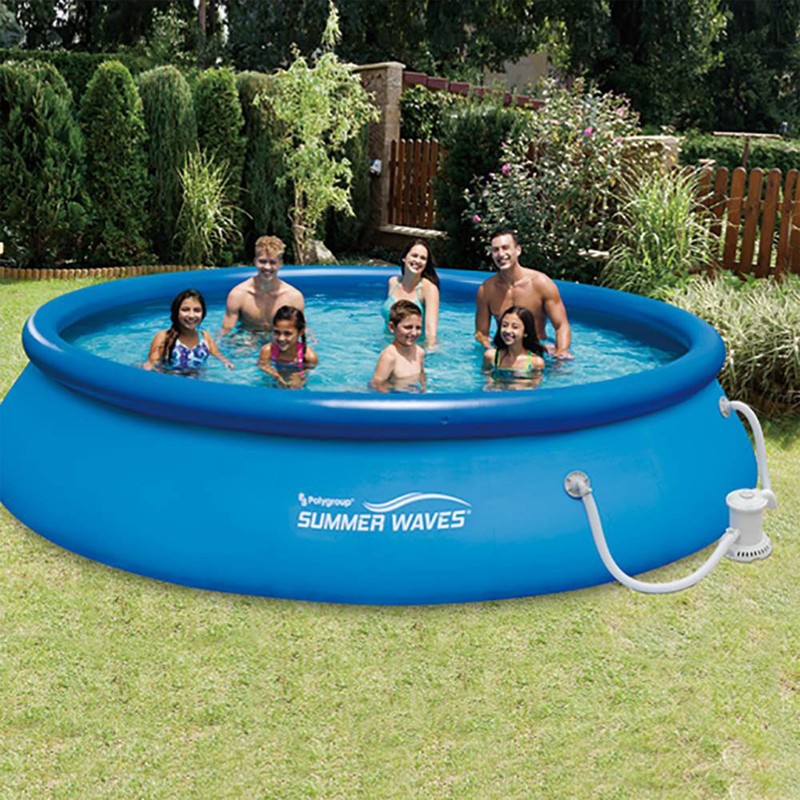 Summer Waves 15ft x 36in Quick Set Inflatable Above Ground Pool & Pump(Open Box) gallery