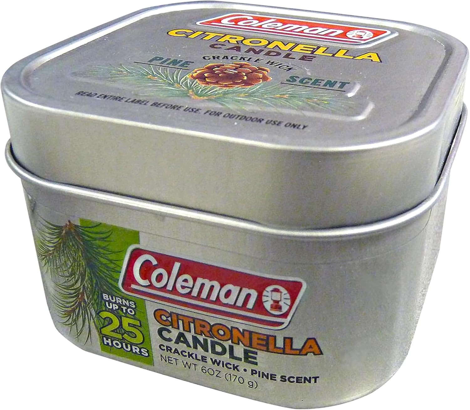 Coleman Pine Scent Citronella Candle with Wooden Crackle Wick - 6 oz gallery