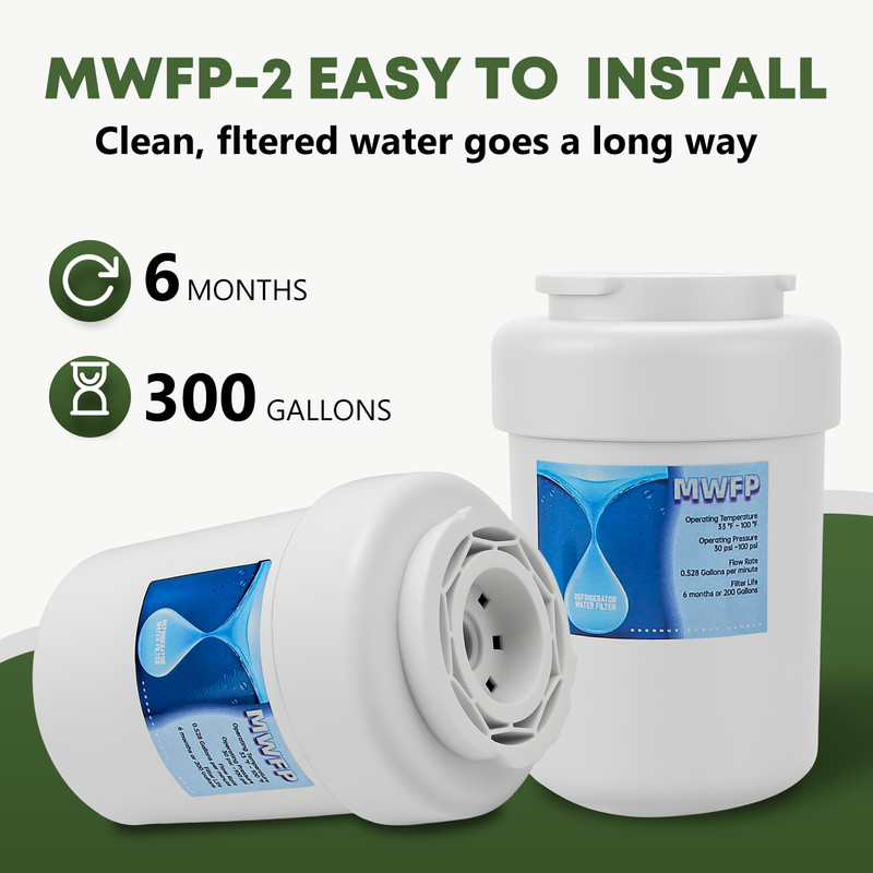 MWFP Refrigerator Water Filter Replacement for GE MWF MWFP GWF 46-9991, 46-9996 gallery