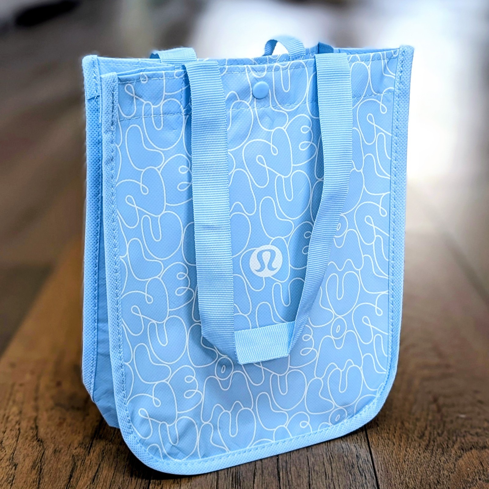 Lululemon Small Reusable Shopping Tote Lunch Bag 🩵 LIGHT BLUE 🩵 **NEW!** ⚡ gallery