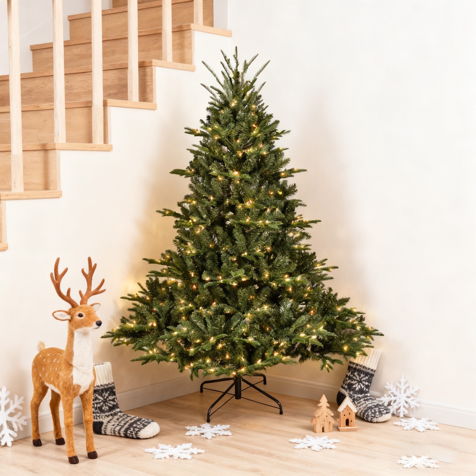 4FT Prelit Artificial Christmas Tree Premium Spruce Fake Xmas Tree & 150 Lights gallery