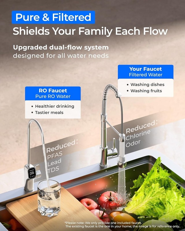 [ Dual Flow] Waterdrop X8-PRO Reverse Osmosis Water Filter, NSF/ANSI 42&58&372 gallery