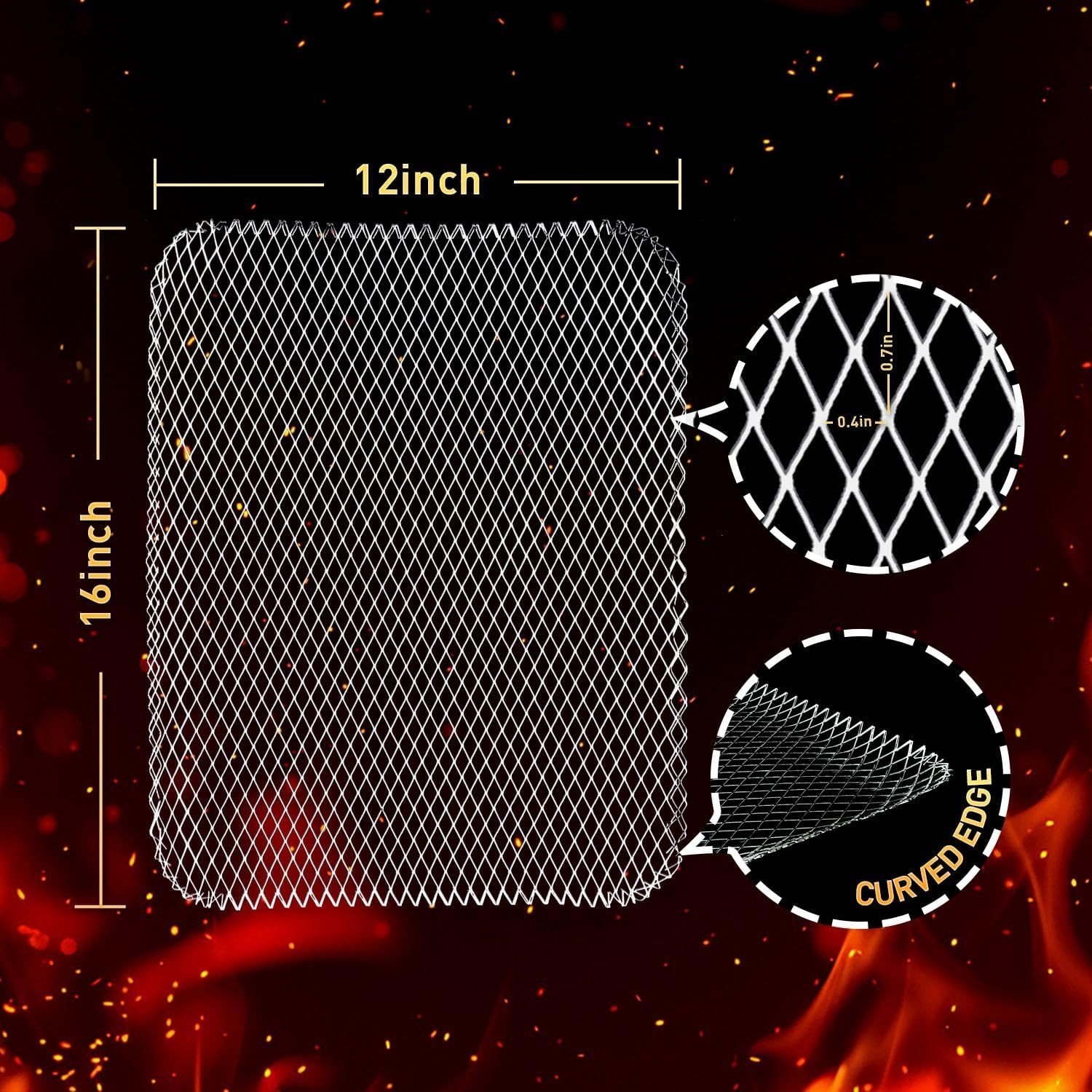 Disposable Grill Topper 20 Pack 16x12 BBQ Mesh Mat Non Stick Aluminum Grill gallery