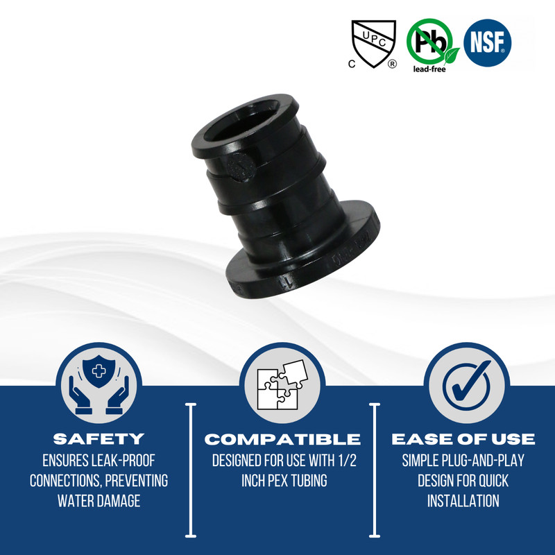 2 Pieces 1/2" Pex A Plug, Poly Alloy Expansion Plastic End Cap, 201-5-1=2 gallery