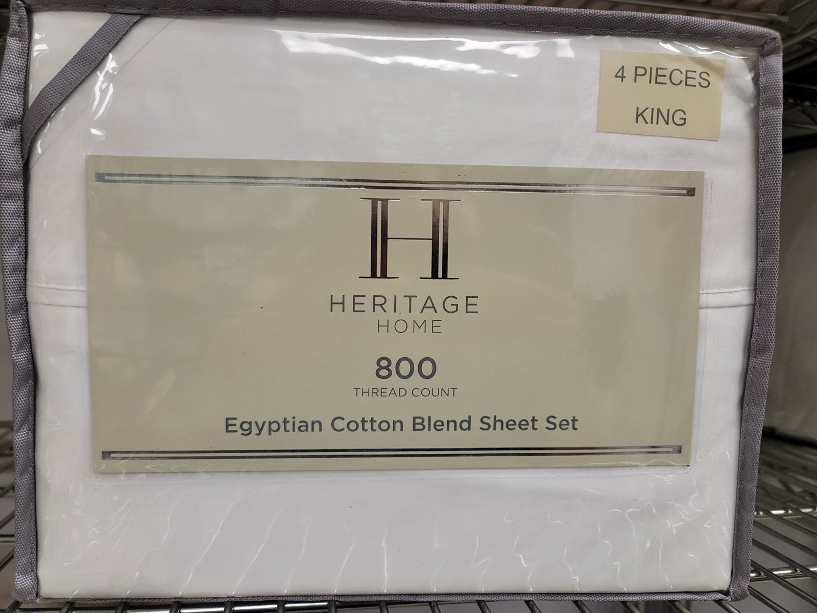 Heritage Home 800 Thread Count Cotton Blend & Polyester KING Sheet Set White gallery