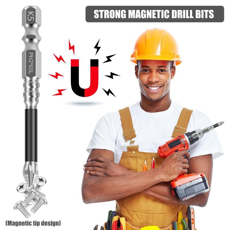 Alloy HighMagnetic Screwdriver Drill Bit Set, 12Pcs Impact Phillips Bits, Non... gallery