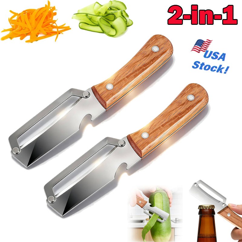 2PCS 2 in 1 Multi-Functional Vegetable Peeler for Kitchen Stainless Steel Peeler gallery