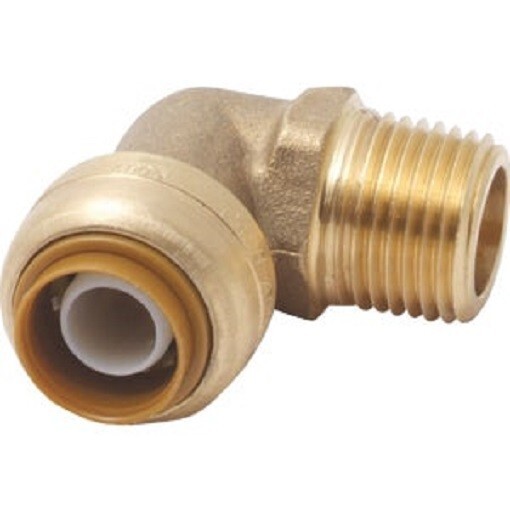 (12)-Sharkbite 3/4 In. x 3/4 In. 90-Deg Push-to-Connect MNPT Brass Elbow U286LFA gallery